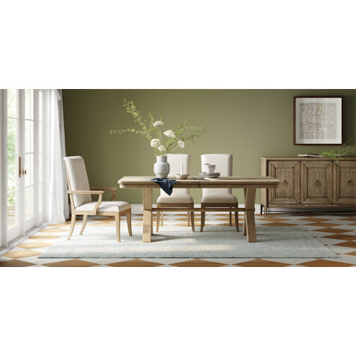 Birch Lane™ Regan Extendable Solid Wood Trestle Dining Table & Reviews